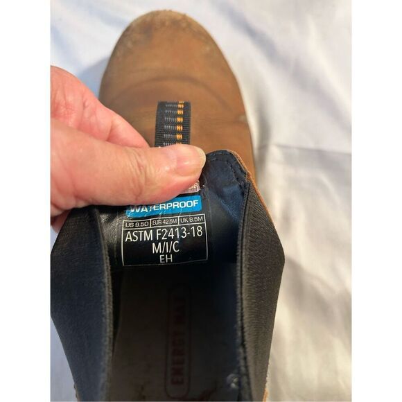 Ariat Boots Composite toe waterproof ankle 9.5D wide Astn F2413-18 MIC EH brown - Picture 8 of 11